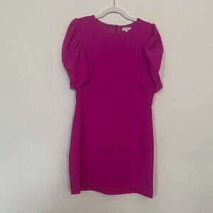 TCEC Fuchsia Puff Sleeve Mini Dress